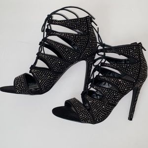 Madden Girl Rhinestone Lace-up Heels- Size 7.5